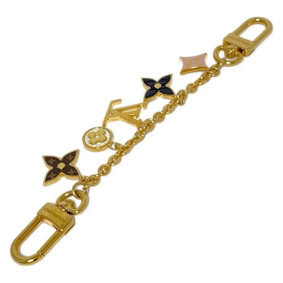 Auth LOUIS VUITTON Bag Charm Chain Spring Street M01188 Gold Dark Brown Multi - - Picture 3 of 4